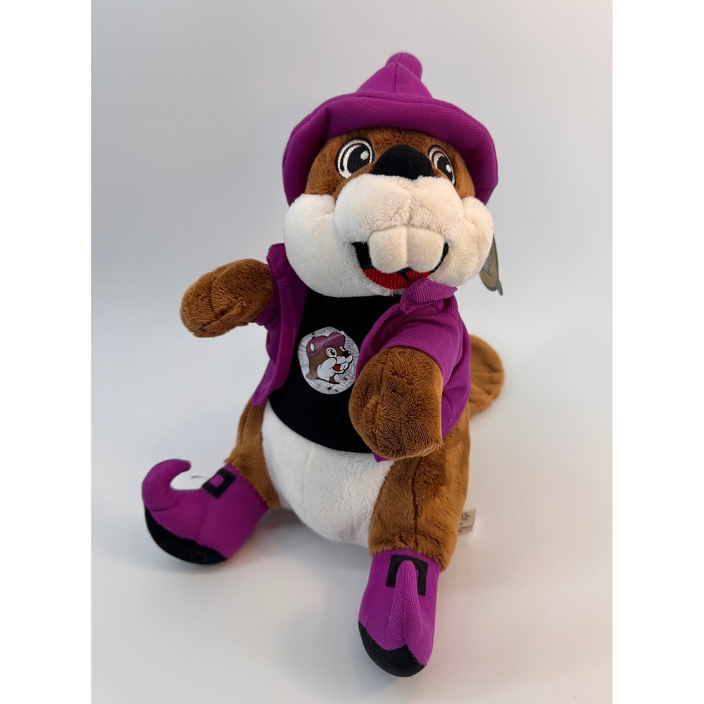 Buc-ee's Halloween 2025 Witch Beaver Plush Stuffed Animal Purple Hat Shoes NWT